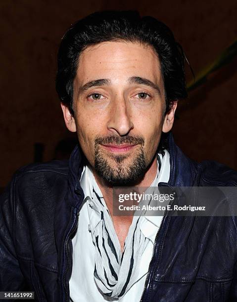 Actor Adrien Brody attends an intimate screening of "Detachment" hosted by The Tribeca Film Festival and Colleen Camp on March 20, 2012 in Century...