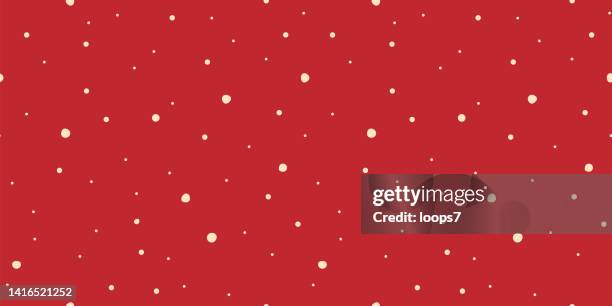 ilustrações de stock, clip art, desenhos animados e ícones de white dots on red background - pixel perfect seamless pattern - neve