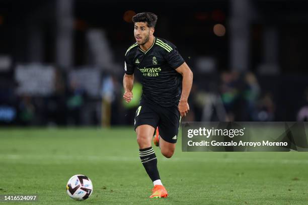 Marco Asensio of Real Madrid CF runs for the ball during the LaLiga Santander match between RC Celta de Vigo and Real Madrid CF at Estadio Balaidos...