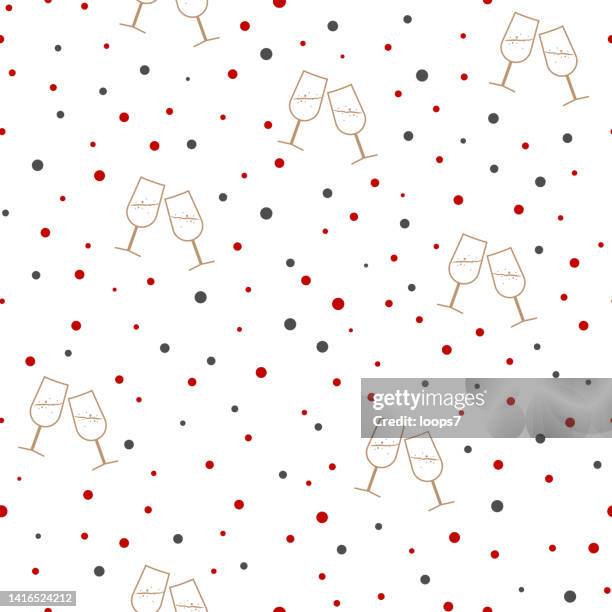 christmas background - seamless pattern - christmas wine background stock illustrations