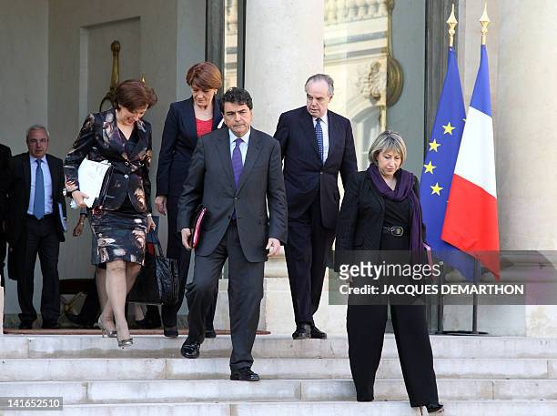 France's Solidarities Minister Roselyne Bachelot-Narquin, France's Junior Minister for Familly Matters Claude Greff, France's Junior Minister for...