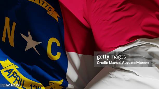 flag of the us state of north carolina - north carolina amerikansk delstat bildbanksfoton och bilder