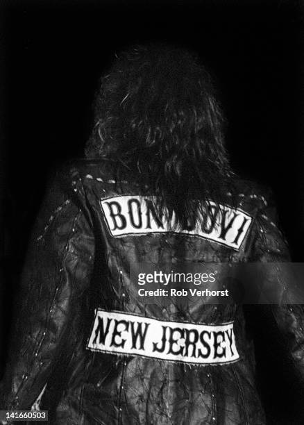 21st NOVEMBER: Jon Bon Jovi from Bon Jovi turns his back to the audience on stage at Ahoy in Rotterdam, Netherlands on 21st November 1988.