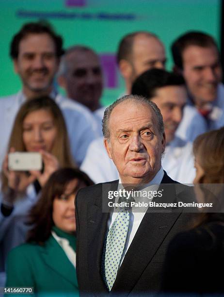 King Juan Carlos of Spain attends the 'Rey Juan Carlos' University Hospital inauguration on March 21, 2012 in Mostoles, Spain.