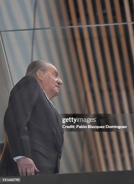 King Juan Carlos of Spain attends the 'Rey Juan Carlos' University Hospital inauguration on March 21, 2012 in Mostoles, Spain.