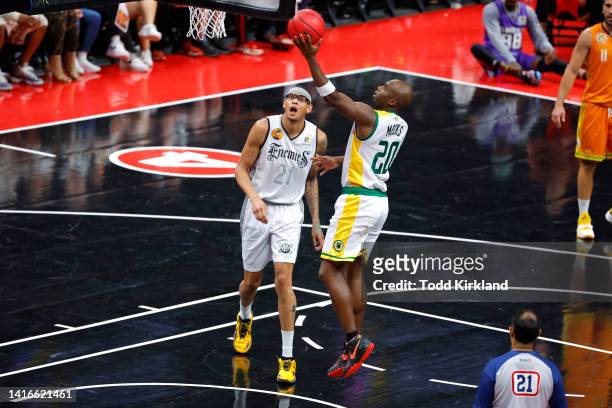 Jodie Meeks of the Ball Hogs shoots during the All-Star game prior to the BIG3 Championship at State Farm Arena on August 21, 2022 in Atlanta,...