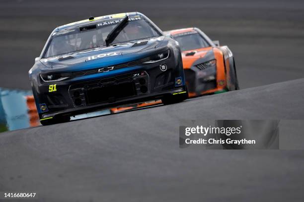 Kimi Raikkonen, driver of the Recogni Chevrolet, drives during the NASCAR Cup Series Go Bowling at The Glen at Watkins Glen International on August...