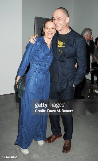 Tiphaine de Lussy and Dinos Chapman attend the launch of photographer Dennis Morris' new book 'Growing Up Black' at White Cube Bermondsey on March...
