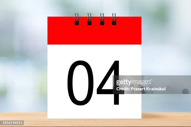 4th day of month, calendar date. - day 4 stock pictures, royalty-free photos & images