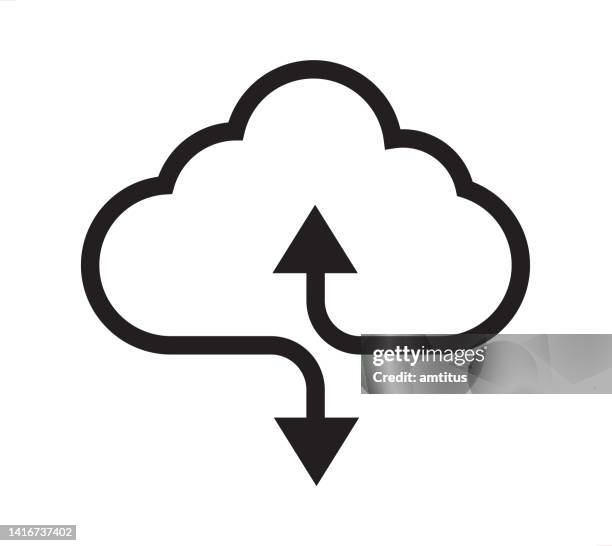 cloud compute - cloud storage abstract stock illustrations