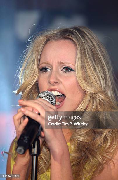 Singer and face of Collection Diana Vickers performs at the launch of the makeup brand formerly named Collection 2000 to celebrate its 25th birthday,...