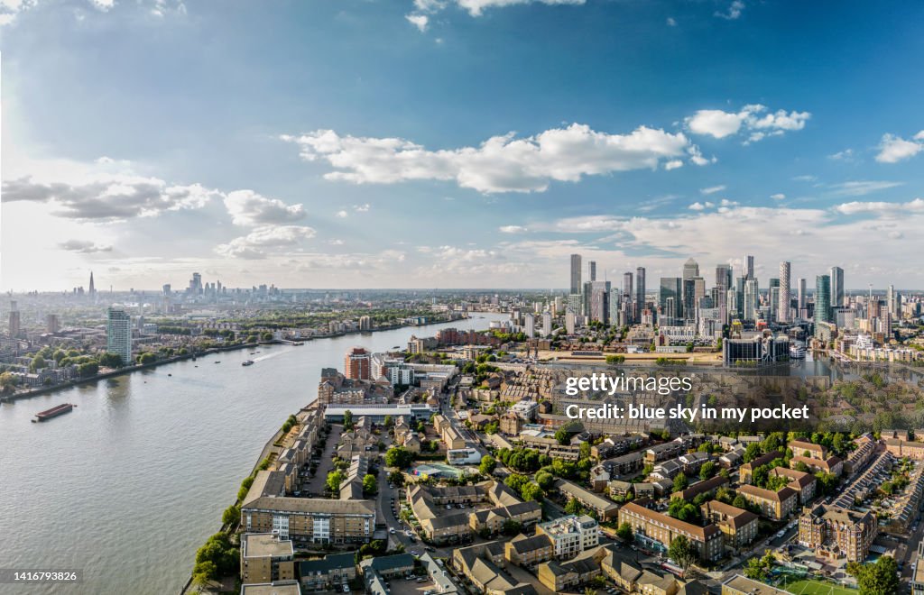 London - and the River Thames Looking North West