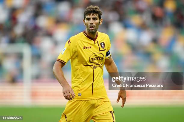 Federico Fazio of Salernitana during the Serie A match between Udinese Calcio and Salernitana at Dacia Arena on August 20, 2022 in Udine, .