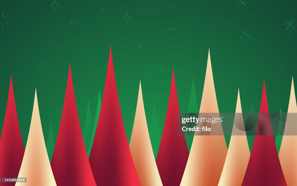 Holiday Christmas Festive Abstract Tree Background