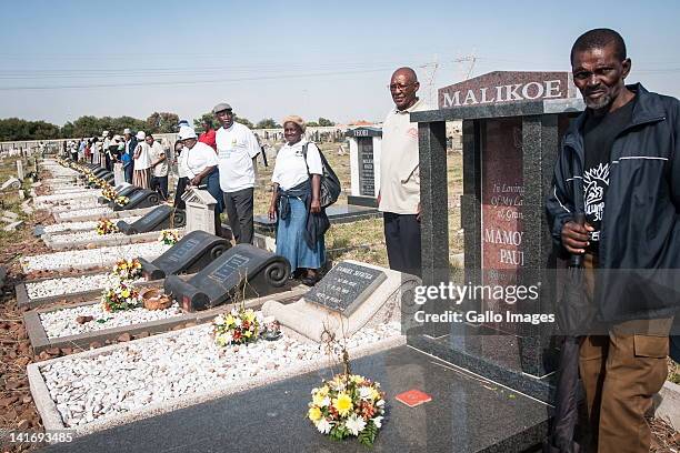 Relatives of the victims of the 1960 Sharpeville Massacre gathered in Sharpeville in Johannesburg, South Africa, to celebrate Human Rights Day after...
