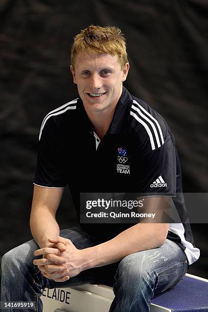 Matson Lawson of Australia poses during day eight of the Australian Olympic Swimming Trials at the South Australian Aquatic & Leisure Centre on March...