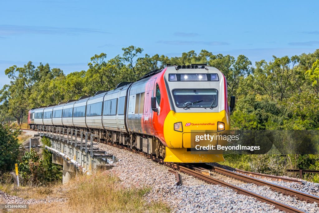 Queensland Rail's "Spirit of Queensland" near Townsville.