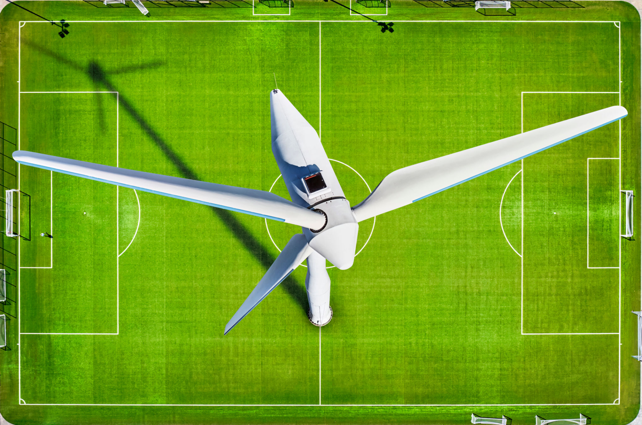 windy football field