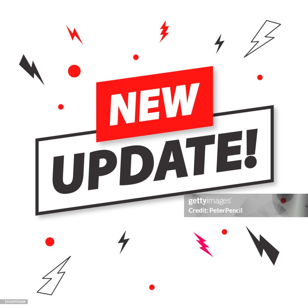 New Update Banner Label Notification Template Vector Stock Illustration ...