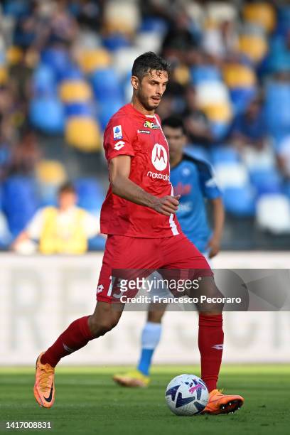 Andrea Ranocchia of AC Monza during the Serie A match between SSC Napoli and AC Monza at Stadio Diego Armando Maradona on August 21, 2022 in Naples,...