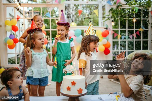 birthday party - kids birthday stock pictures, royalty-free photos & images