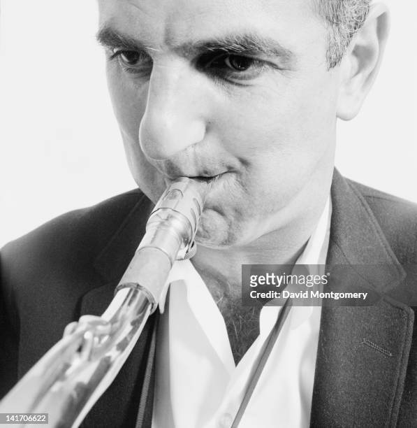English saxophonist and jazz club owner Ronnie Scott , circa 1985.