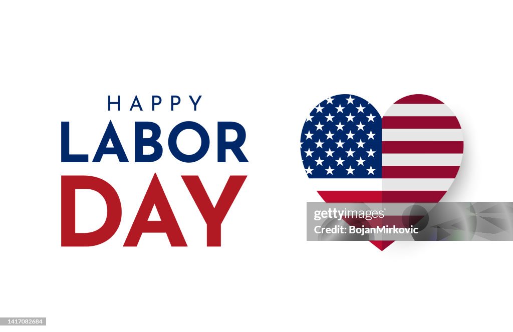 Happy Labor Day Karte. Vektor