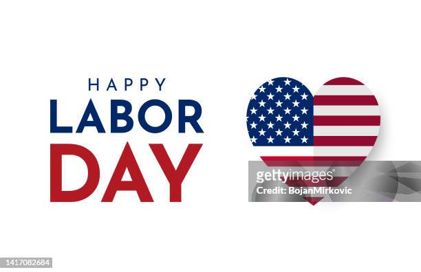 happy labor day card. vector - labor day stock illustrations