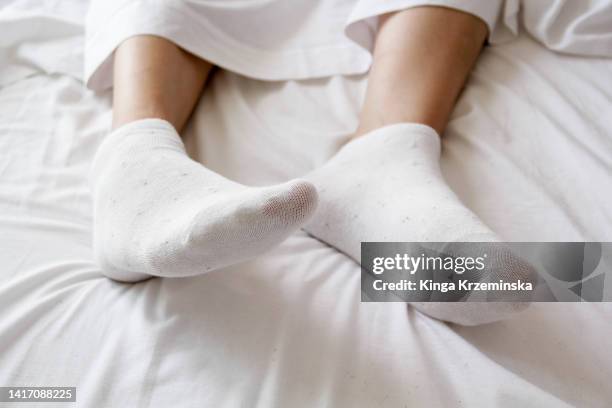 sleeping with socks on - ankle socks stock pictures, royalty-free photos & images