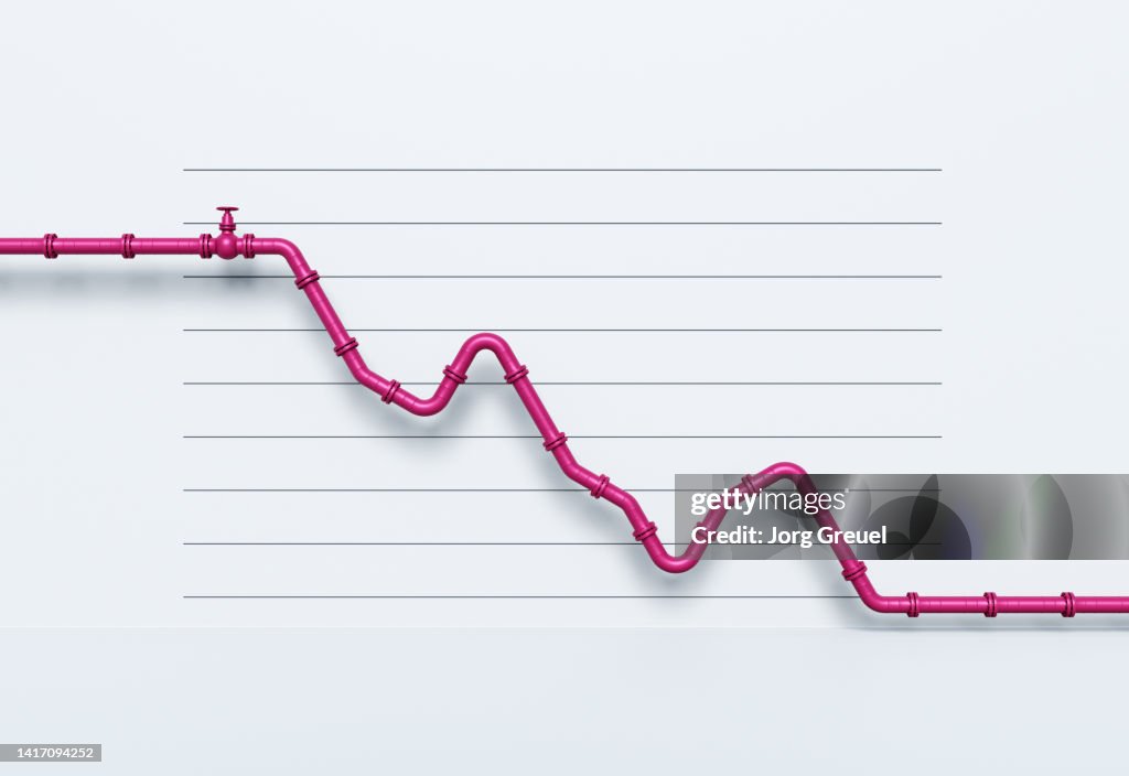 Pipeline Forming A Falling Line Graph High-Res Stock Photo - Getty Images