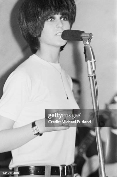 English singer Julie Driscoll performing with Steampacket at the Uxbridge Blues Festival, 18th June 1966.