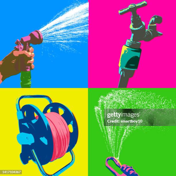 hosepipe ban - childrens pool stock illustrations