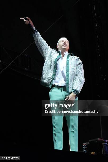 Macklemore performs at Rogers Centre on August 22, 2022 in Toronto, Ontario.