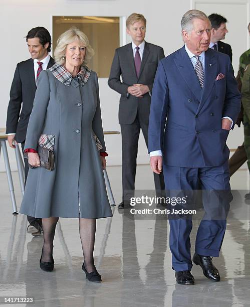 Camilla, Duchess of Cornwall and Prince Charles, Prince of Wales arrive at Arlanda Airport on March 22, 2012 in Stockholm, Sweden. Prince Charles,...