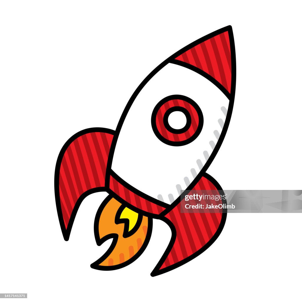 Cartoonistic Rocketship Cartoon Rocket Ship
