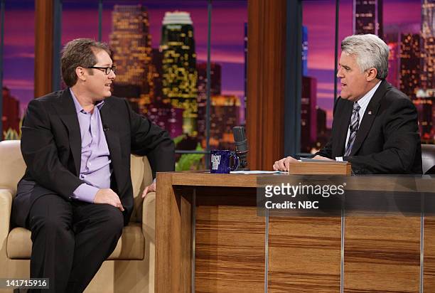 Episode 3457 -- Pictured: Actor James Spader during an interview with host Jay Leno on October 15, 2007 -- Photo by: Margaret Norton/NBCU Photo Bank