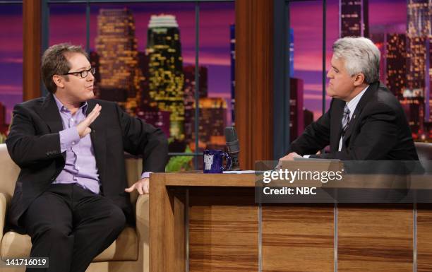 Episode 3457 -- Pictured: Actor James Spader during an interview with host Jay Leno on October 15, 2007 -- Photo by: Margaret Norton/NBCU Photo Bank