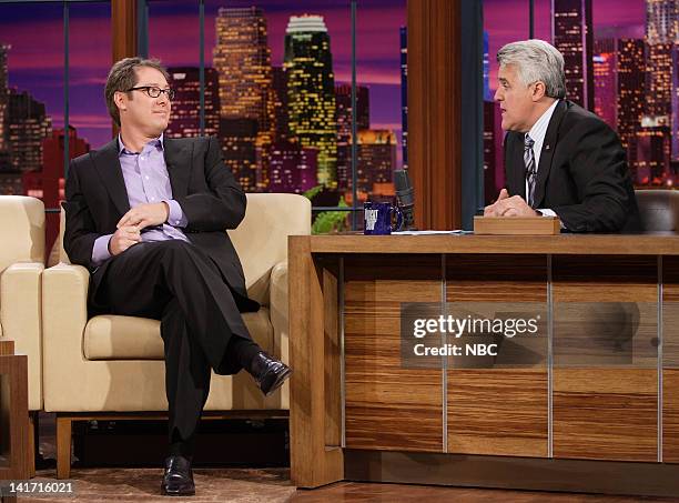 Episode 3457 -- Pictured: Actor James Spader during an interview with host Jay Leno on October 15, 2007 -- Photo by: Margaret Norton/NBCU Photo Bank