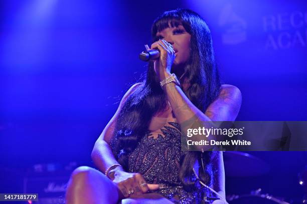 Summer Walker performs on stage during The Recording Academy Atlanta Chapter Summer Member Celebration at Terminal West on August 21, 2022 in...