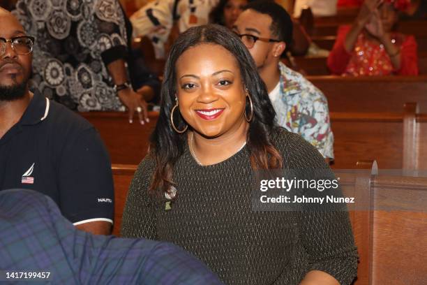 Ashley Sharpton attends Bishop E Bernard Alexander's Birthday & Life Of Service Celebration at Citadel Cathedral of Praise and Worship on August 22,...