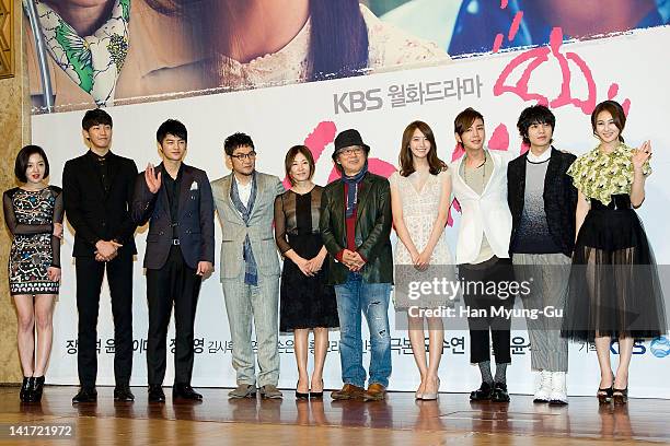 South Korean actors Hwang Bo-Ra and Kim Young-Kwang and Seo In-Guk and Jung Jin-Young and Lee Mi-Sook and producer Yoon Suk-Ho and Yoona of K-Pop...