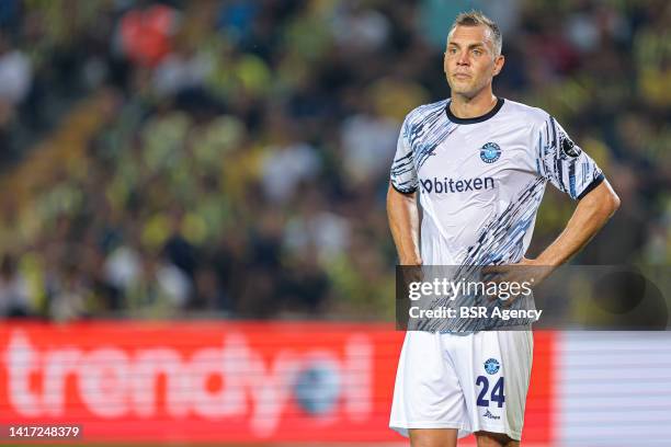 Artem Dzyuba of Adana Demirspor during the Turkish Super Lig match between Fenerbahce and Adana Demirspor at the Sukru Saracoglu Stadium on August...