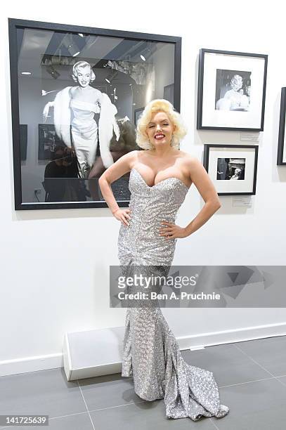 Suzie Kennedy attends the 'Marilyn' exhibition, presented by Getty Images, marking the 50th year since the death of Marilyn Monroe, held at the Getty...