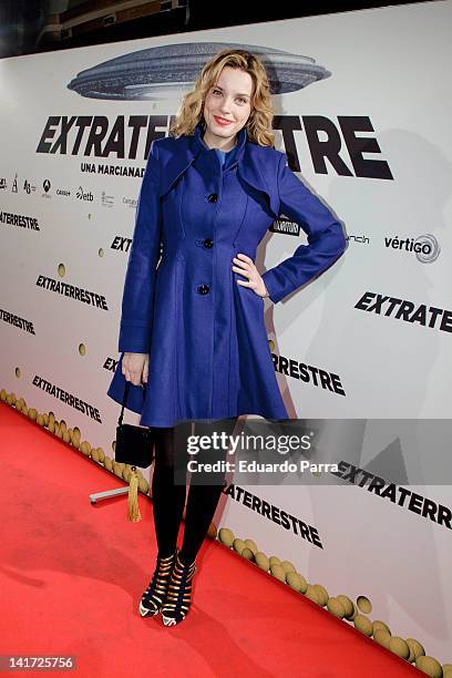 Carolina Bang attends 'Extraterrestre' premiere photocall at Gran Via cinema on March 22, 2012 in Madrid, Spain.