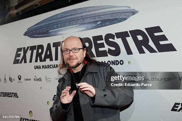 Santiago Segura attends 'Extraterrestre' premiere photocall at Gran Via cinema on March 22, 2012 in Madrid, Spain.