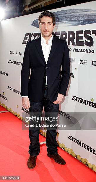 Alberto Ammann attends 'Extraterrestre' premiere photocall at Gran Via cinema on March 22, 2012 in Madrid, Spain.