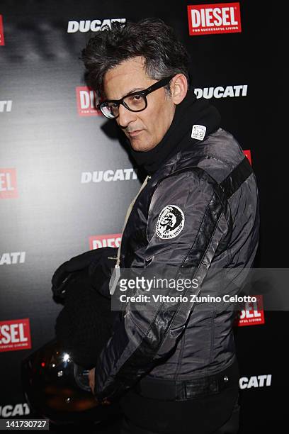 Rosario Fiorello attends the 'Diesel Together With Ducati' cocktail party on March 22, 2012 in Rome, Italy.