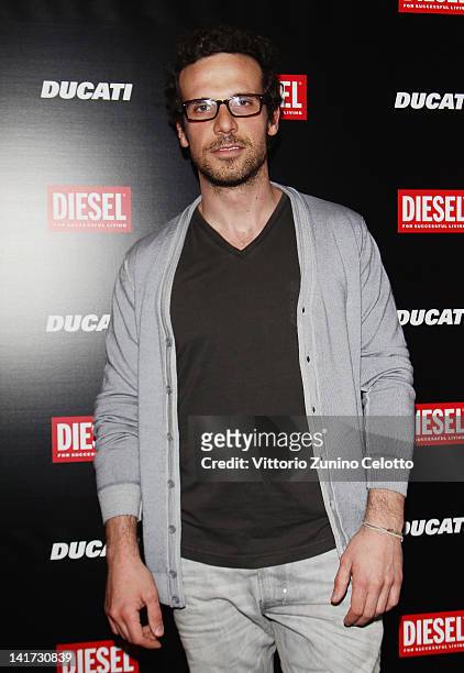 Actor Francesco Montanari attends the 'Diesel Together With Ducati' cocktail party on March 22, 2012 in Rome, Italy.