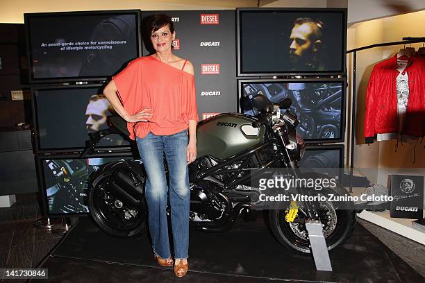 Actress Claudia Pandolfi attends the 'Diesel Together With Ducati' cocktail party on March 22, 2012 in Rome, Italy.