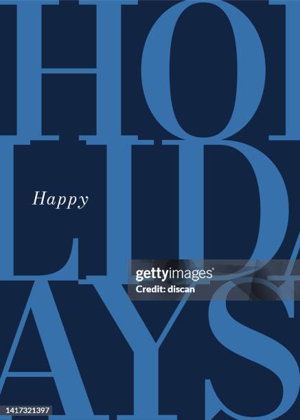 happy holidays geometric card with typography greetings. - happy simple background stock illustrations